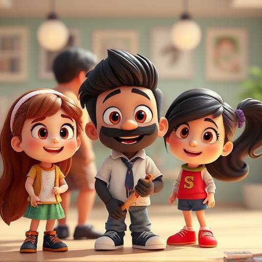 Ejemplo de personajes animados creados para un video de marketing.