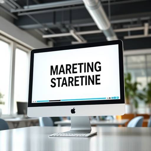 Estrategia de video marketing en una pantalla de ordenador
